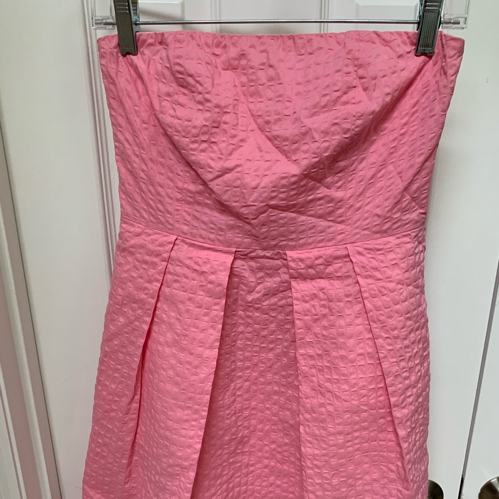 Pink strapless dress